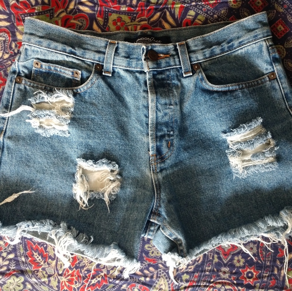 London Jeans cut off jean shorts vintage